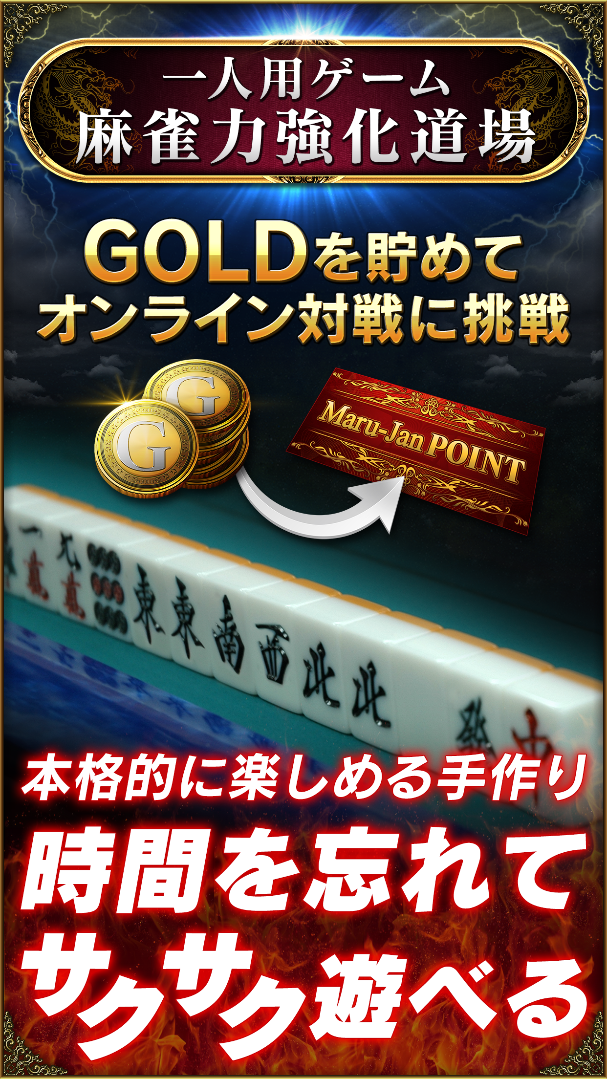 一人用ゲーム「麻雀力強化道場」の紹介
